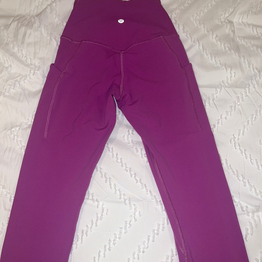 Lululemon Align High Rise Leggings 25" With pockets Size 2